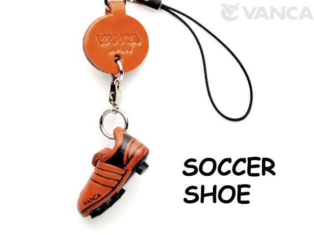 SOCCER SHOE LEATHER CELLULARPHONE CHARM GOODS